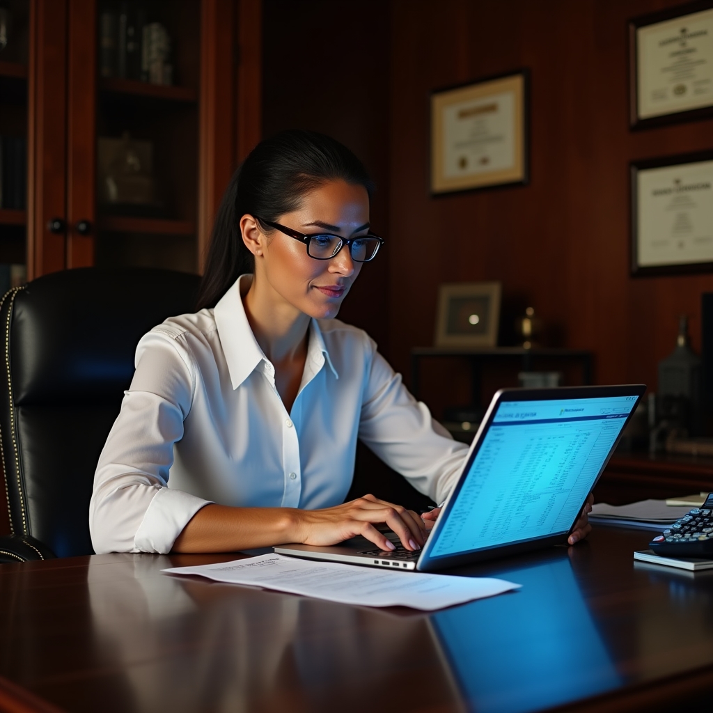 Person using a spreadsheet on a laptop with printed budget worksheets and a calculator beside them